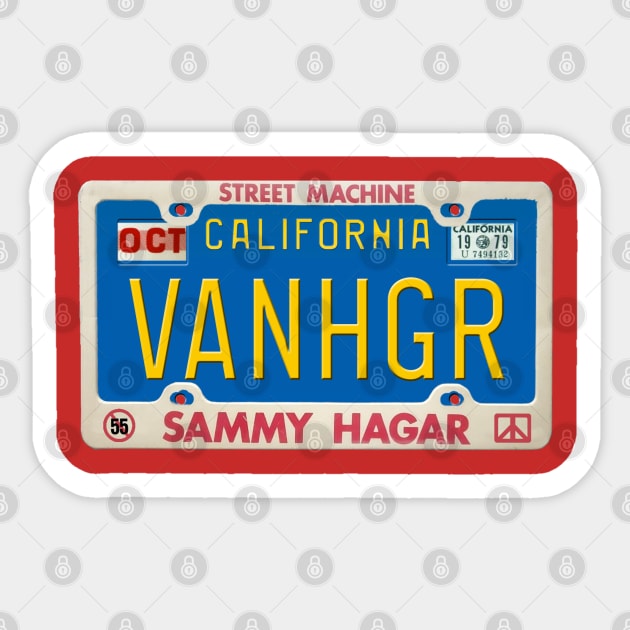 Sammy Hagar - Van Hagar License Plate Sticker by RetroZest